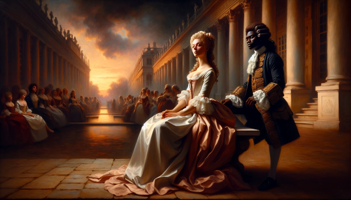 Illustration of d'Artagnan during the climax of Ten Years Later: Louise de la Valliere, from the scene 'Louise Faces Heartbreaking Reality'